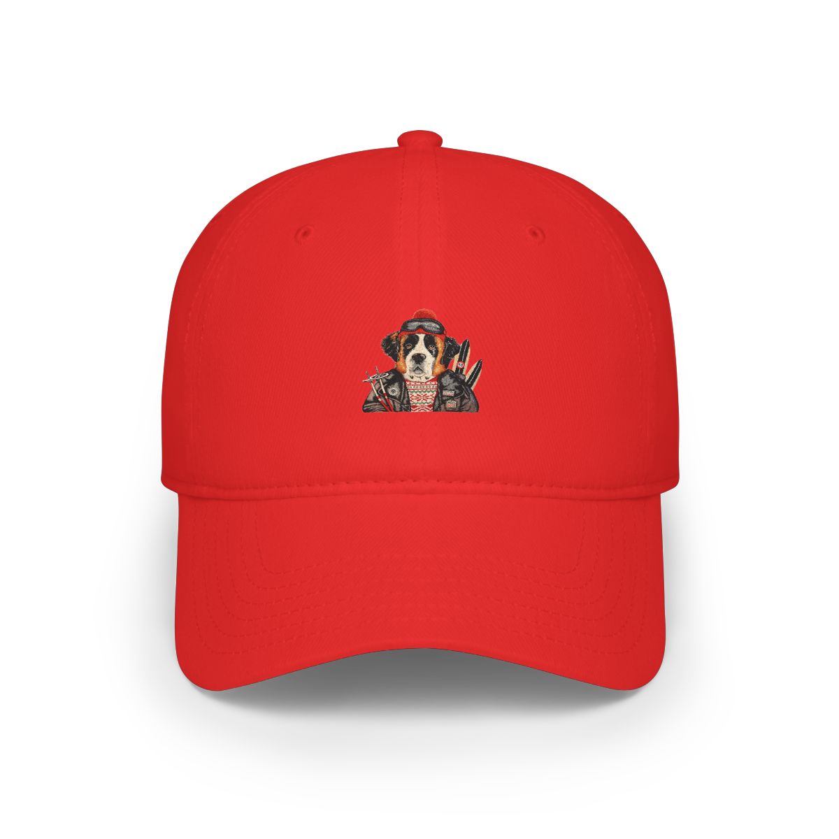 Skiing Saint Bernard Dog Embroidered Hat Hats - Official hats merchandise