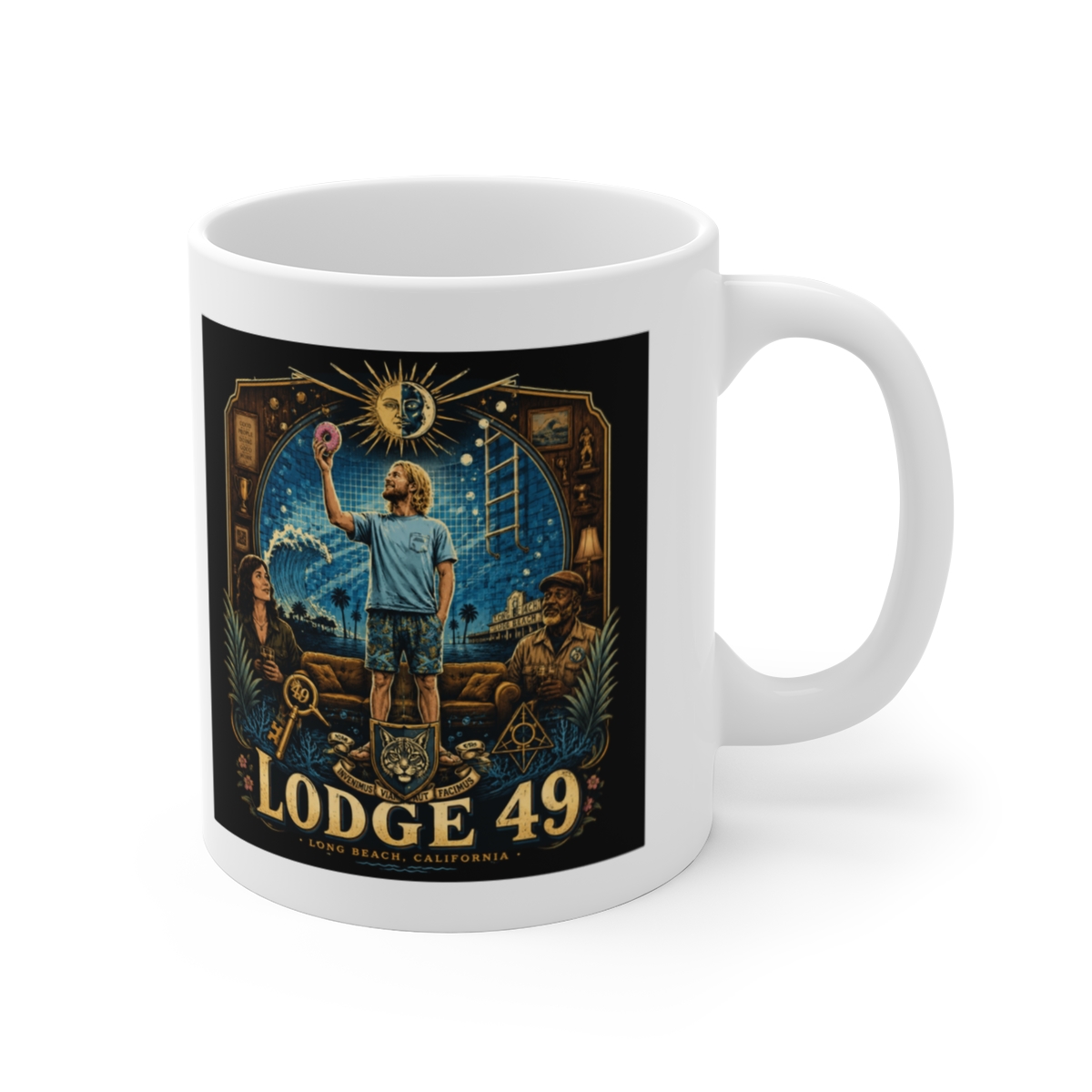 Lodge 49 White Mug