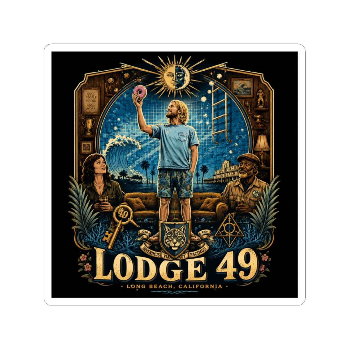 Lodge 49 Sticker - alternate angle 1, merchandise