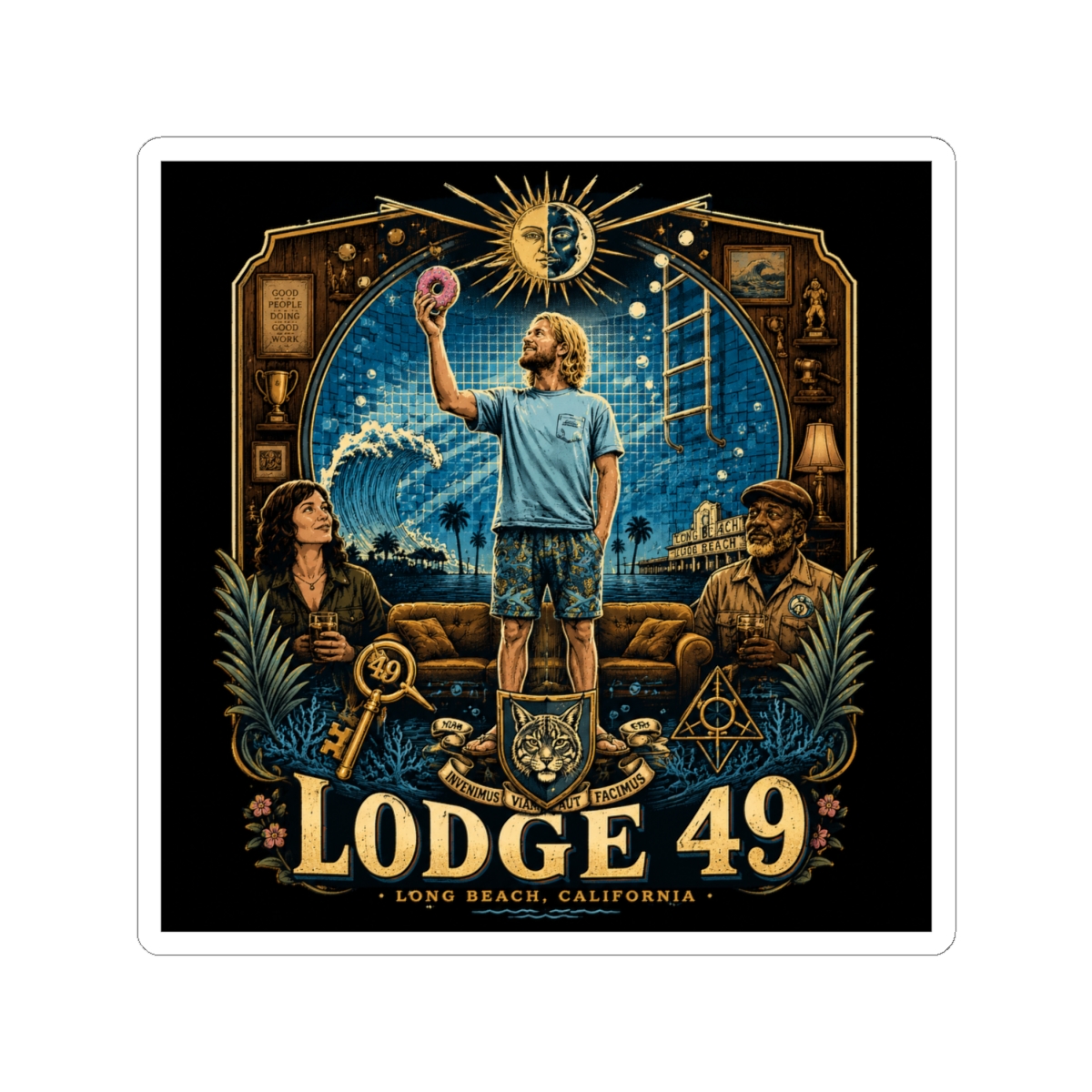 Lodge 49 Sticker - alternate angle 2, merchandise