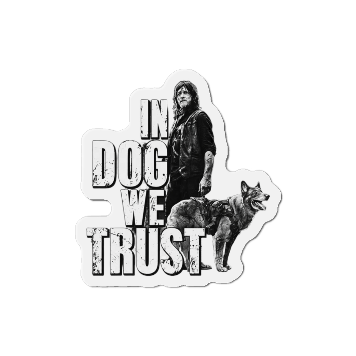 Daryl Dixon In Dog We Trust Magnet - Official TV Show merchandise