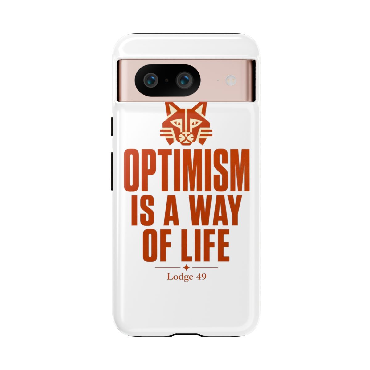 Lodge 49 "Optimism is a way of life" Phone Case - alternate angle 1, merchandise