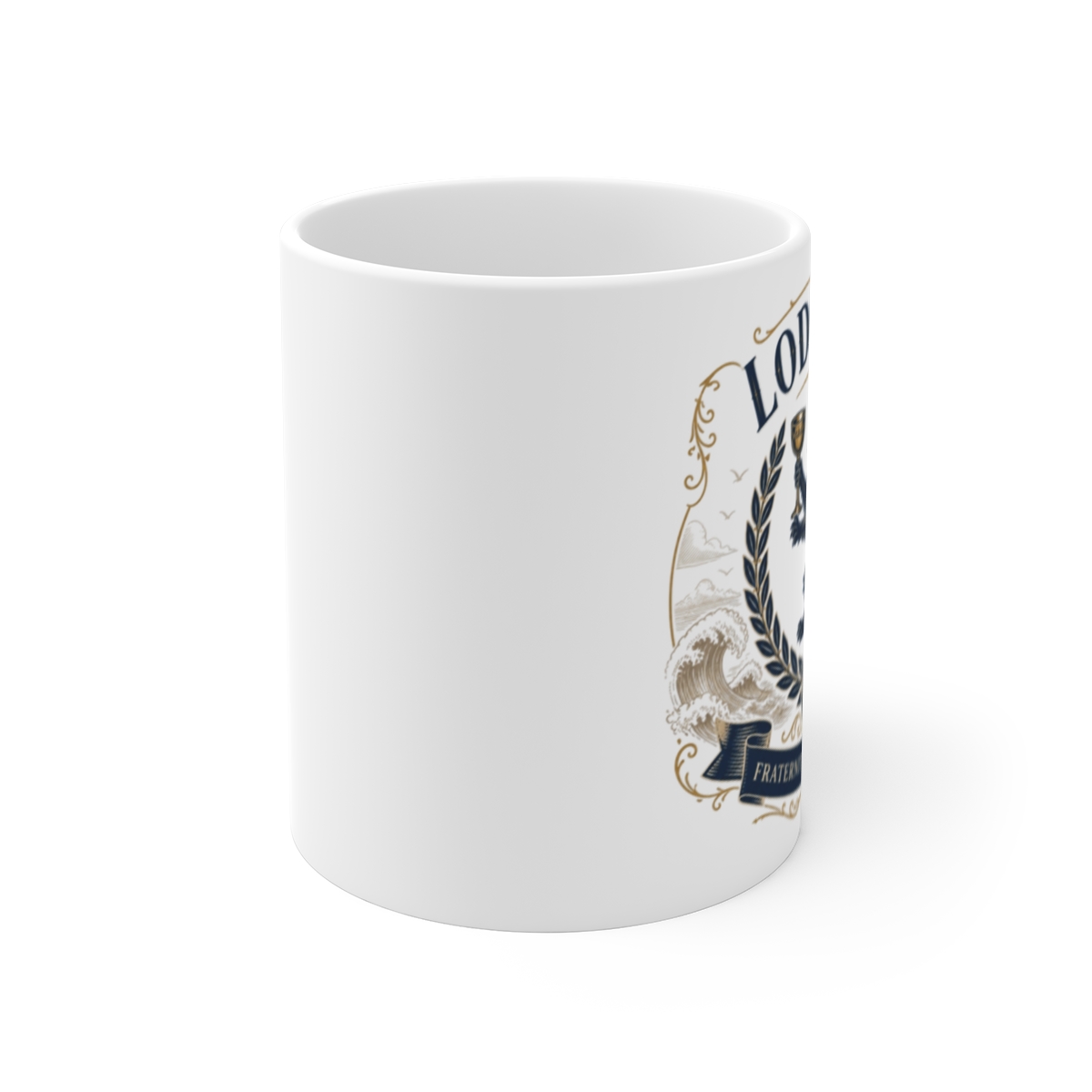 Lodge 49 "Fraternity and Mystery," White Mug - alternate angle 1, merchandise