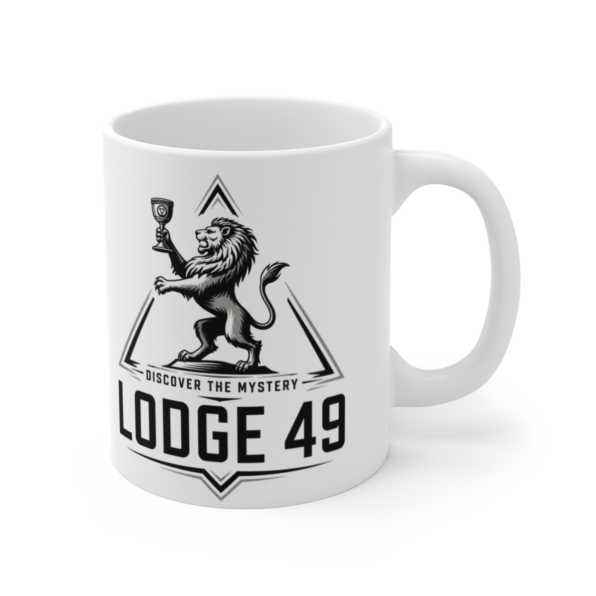 Lodge 49 "Discover the Mystery," White Mug - Lodge 49 official Mugs & Drinkware merch